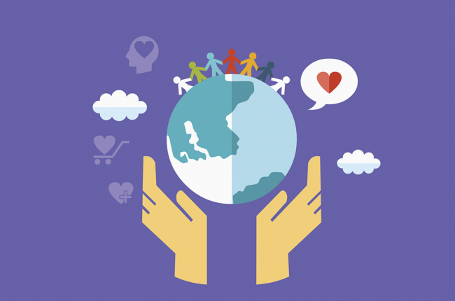 Spring returns to the earth and warms the world